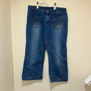 Women’s 725 Original Y2K Cropped Ankle Low Rise Oink Stitch Denim Jeans Size: 13